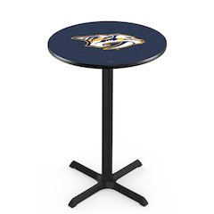 L211 Nashville Predators 42' Tall - 36' Top Pub Table w/ Black Wrinkle Finish (7087)