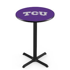 L211 Texas Christian University 42' Tall - 36' Top Pub Table w/ Black Wrinkle Finish