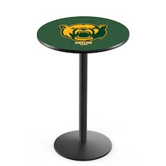 L214 Baylor University 42" Tall - 36" Top Pub Table with Black Wrinkle Finish