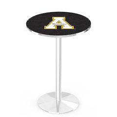 L214 Appalachian State University 42' Tall - 36' Top Pub Table w/ Chrome Finish