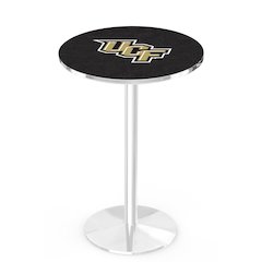 L214 University of Central Florida 42" Tall - 36" Top Pub Table with Chrome Finish