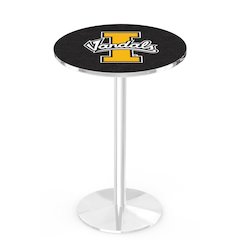 L214 University of Idaho 42" Tall - 36" Top Pub Table with Chrome Finish