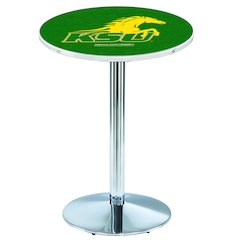 L214 Kentucky State University 42" Tall - 36" Top Pub Table with Chrome Finish