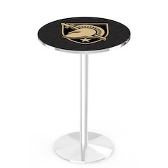 L214 US Military Academy 42" Tall - 36" Top Pub Table with Chrome Finish