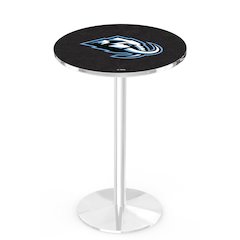 L214 Utah Mammoth 42" Tall - 36" Top Pub Table with Chrome Finish