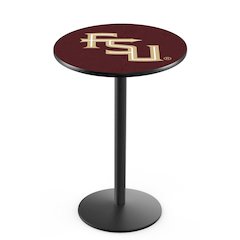L214 Florida State (Script) 42' Tall - 36' Top Pub Table w/ Black Wrinkle Finish