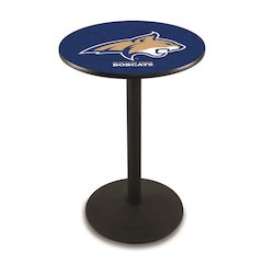 L214 Montana State University 42' Tall - 36' Top Pub Table w/ Black Wrinkle Finish