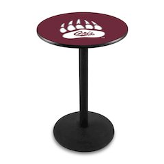 L214 University of Montana 42" Tall - 36" Top Pub Table with Black Wrinkle Finish