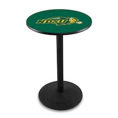 L214 North Dakota State University 42' Tall - 36' Top Pub Table w/ Black Wrinkle Finish
