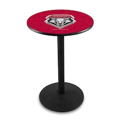 L214 University of New Mexico 42" Tall - 36" Top Pub Table with Black Wrinkle Finish