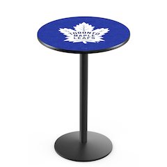 L214 Toronto Maple Leafs 42' Tall - 36' Top Pub Table w/ Black Wrinkle Finish (1549)
