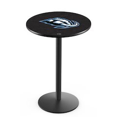 L214 Utah Mammoth 42" Tall - 36" Top Pub Table with Black Wrinkle Finish