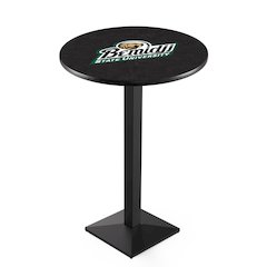 L217 Bemidji State University 42" Tall - 36" Top Pub Table with Black Wrinkle Finish