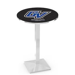 L217 Grand Valley State University 42" Tall - 36" Top Pub Table with Chrome Finish