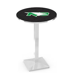 L217 University of North Dakota 42" Tall - 36" Top Pub Table with Chrome Finish