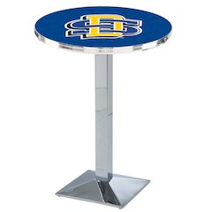 L217 South Dakota State University 42' Tall - 36' Top Pub Table w/ Chrome Finish