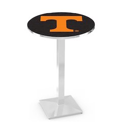 L217 University of Tennessee 42' Tall - 36' Top Pub Table w/ Chrome Finish