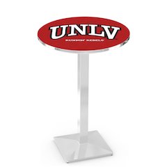 L217 University of Nevada Las Vegas 42' Tall - 36' Top Pub Table w/ Chrome Finish