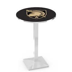 L217 US Military Academy 42' Tall - 36' Top Pub Table w/ Chrome Finish