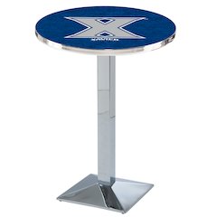 L217 Xavier 42' Tall - 36' Top Pub Table w/ Chrome Finish