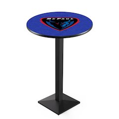 L217 DePaul University 42" Tall - 36" Top Pub Table with Black Wrinkle Finish