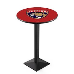 L217 Florida Panthers 42' Tall - 36' Top Pub Table w/ Black Wrinkle Finish (9644)