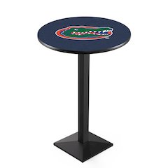 L217 University of Florida 42" Tall - 36" Top Pub Table with Black Wrinkle Finish