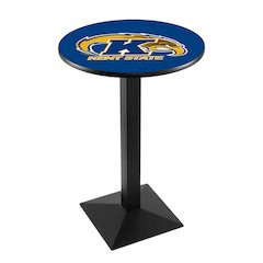 L217 Kent State University 42' Tall - 36' Top Pub Table w/ Black Wrinkle Finish