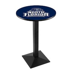 L217 University of North Florida 42" Tall - 36" Top Pub Table with Black Wrinkle Finish