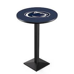 L217 Pennsylvania State University 42" Tall - 36" Top Pub Table with Black Wrinkle Finish