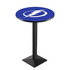 L217 Tampa Bay Lightning 42" Tall - 36" Top Pub Table with Black Wrinkle Finish (572)