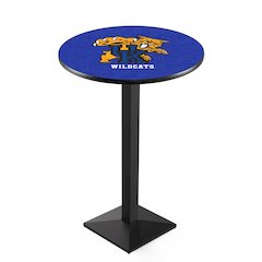 L217 University of Kentucky (Cat)  42" Tall - 36" Top Pub Table with Black Wrinkle Finish