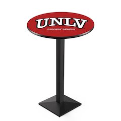 L217 University of Nevada Las Vegas 42" Tall - 36" Top Pub Table with Black Wrinkle Finish