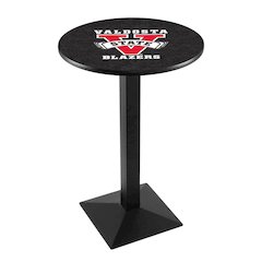 L217 Valdosta State University 42" Tall - 36" Top Pub Table with Black Wrinkle Finish