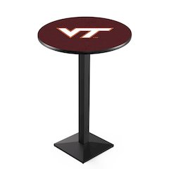 L217 Virginia Tech University 42' Tall - 36' Top Pub Table w/ Black Wrinkle Finish