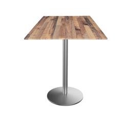 42" Tall OD214 Indoor/Outdoor All Season Table with 36" x 36" Square Rustic Top