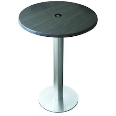 All-Season Table with 36" Diameter Charcoal Top with Umbrella Hole