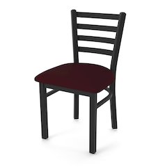 400 Jackie 18" Chair with Black Wrinkle Finish and Canter Bordeaux Seat