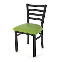 400 Jackie 18" Chair with Black Wrinkle Finish and Canter Kiwi Green Seat
