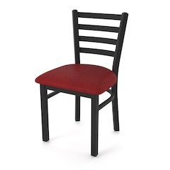 400 Jackie 18" Chair with Black Wrinkle Finish and Graph Ruby Seat