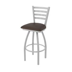 410 Jackie 36" Swivel Bar Stool with Anodized Nickel Finish and Rein Coffee Seat