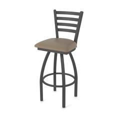 410 Jackie 36" Swivel Bar Stool with Pewter Finish and Canter Earth Seat