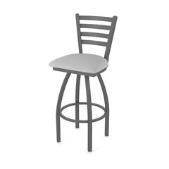 410 Jackie 36" Swivel Bar Stool with Pewter Finish and Canter Folkstone Grey Seat