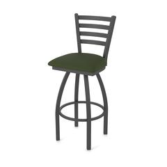410 Jackie 36" Swivel Bar Stool with Pewter Finish and Canter Pine Seat