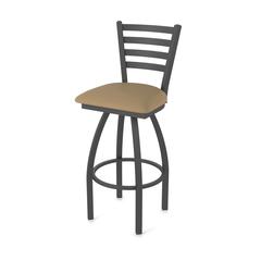 410 Jackie 36" Swivel Bar Stool with Pewter Finish and Canter Sand Seat