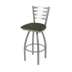 410 Jackie Stainless Steel 36" Swivel Bar Stool with Canter Pine Seat