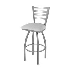 410 Jackie Stainless Steel 36" Swivel Bar Stool with Graph Alpine Seat