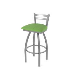 411 Jackie Low Back Stainless Steel 25" Swivel Counter Stool with Graph Parrot Seat