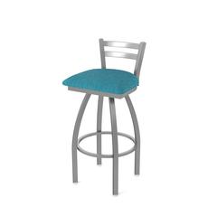 411 Jackie Low Back Stainless Steel 25" Swivel Counter Stool with Graph Tidal Seat