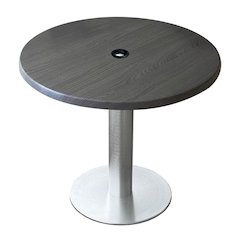 All-Season Table with 30" Diameter Charcoal Top with Umbrella Hole